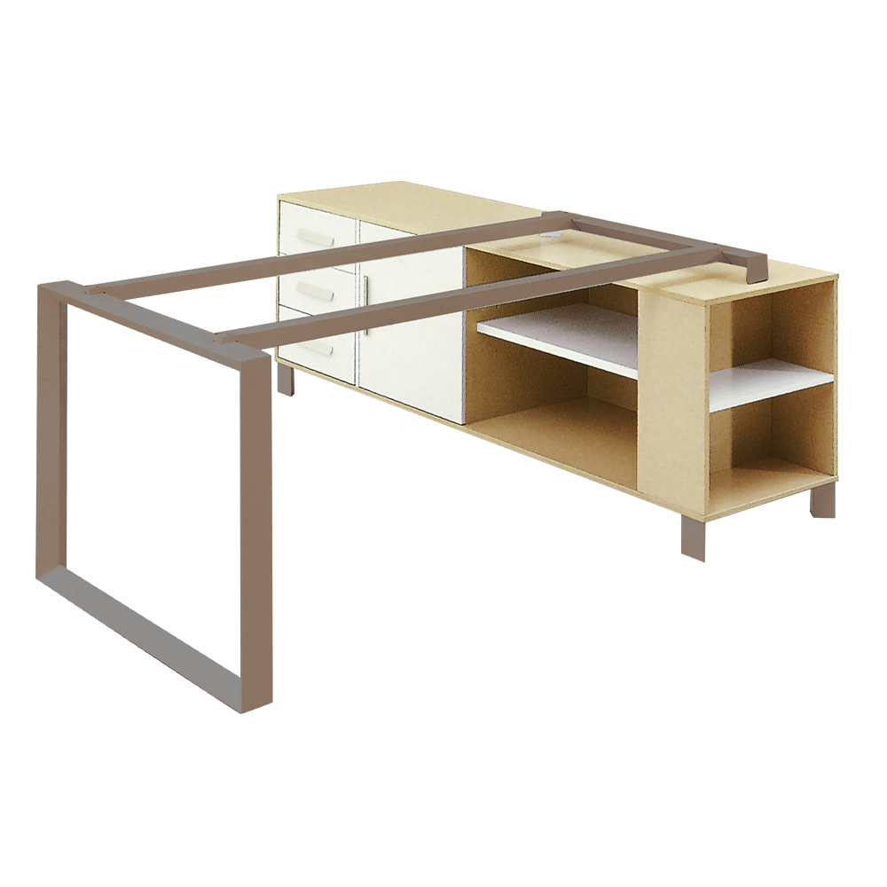 Steel Base For Office Desk; (180x85x75)cm, Iron Grey