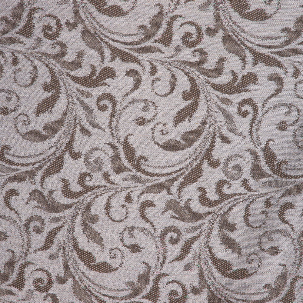 Rosa 3002: Ferri: Floral Furniture Fabric; 280cm, Dark Brown 1