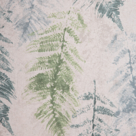 Tana 1002: Ferri: Palm Leaves Furnishing Fabric; 280cm, Blue/Green 1