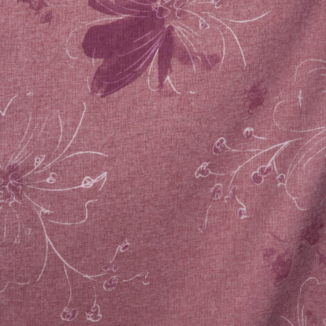 Tana 1003: Ferri: Floral Pattern Furnishing Fabric; 140cm, Purple 1