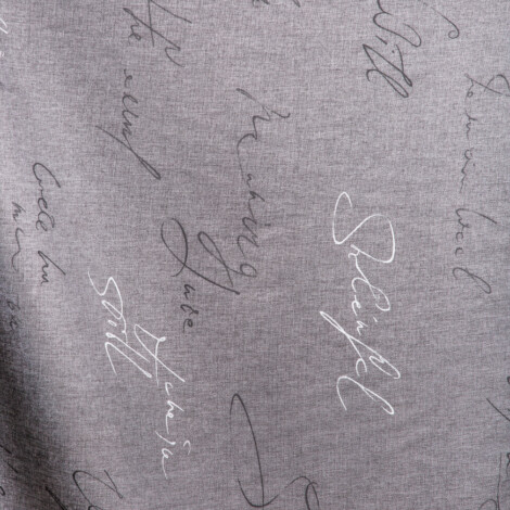 Tana 1003: Ferri: Calligraphy Handwriting Furnishing Fabric; 140cm, Dark Grey 1