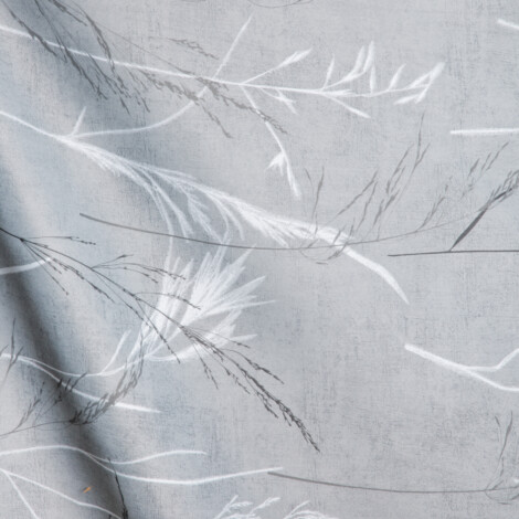 Tana 1003: Ferri: Grass Pattern Furnishing Fabric; 140cm, Grey 1